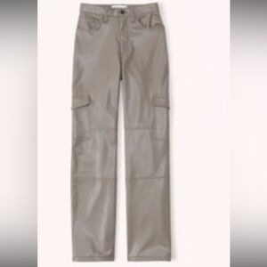 Abercrombie & Fitch Vegan Leather Cargo 90s Relaxed Pants
